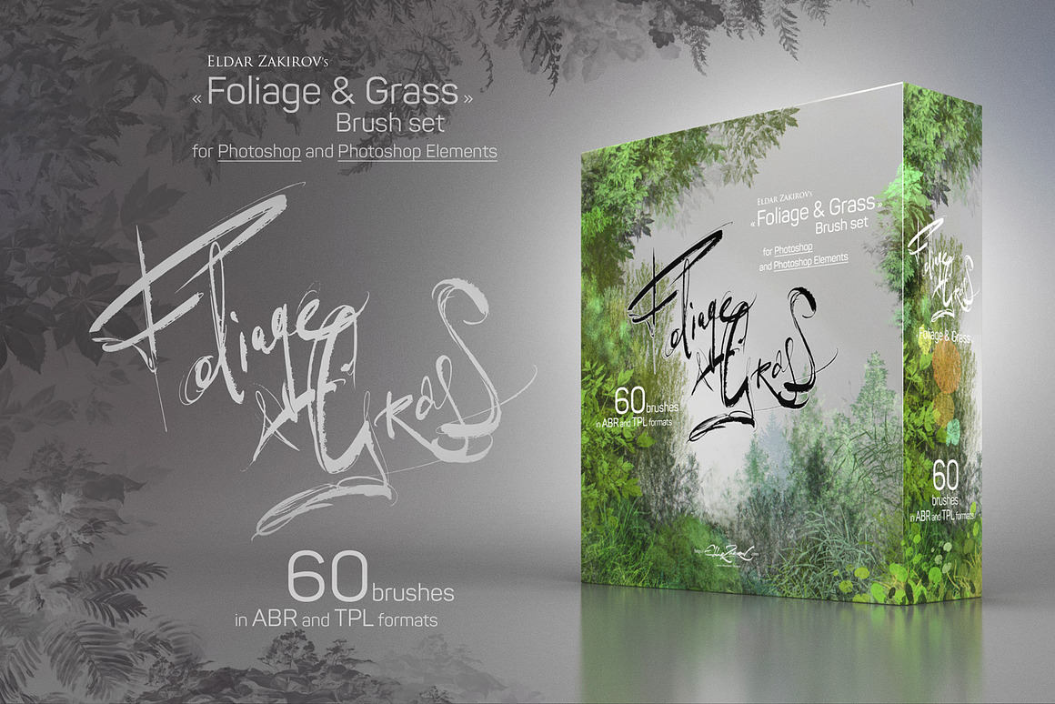 60 Photoshop Foliage & Grass brushes, a Brush Add-On by Eldar Zakirov's (Photo 7 of 8)