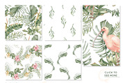 Tropical leaves and birds watercolor, an Illustration by Kate Lanbina (Thumbnail 16 of 19)