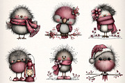Whimsical Christmas Fluffy Birds, an Illustration by Dream Creation (Thumbnail 3 of 7)