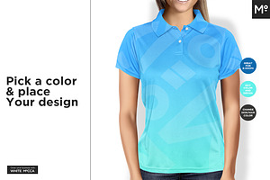 Women Polo Shirt Mock-up