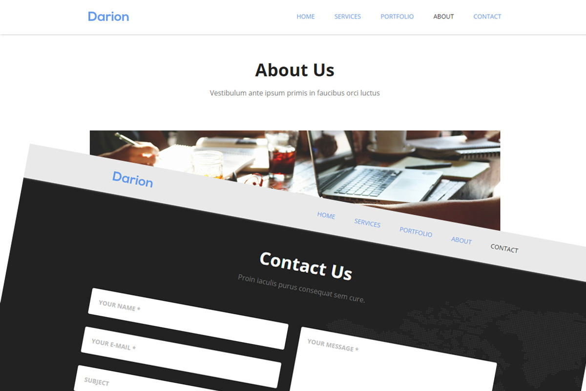 Darion - Responsive One Page Theme, a HTML Template by Seemly Designs (Photo 3 of 3)
