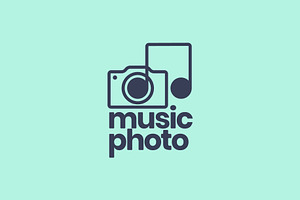 camera note music logo, a Branding & Logo Template by devastd