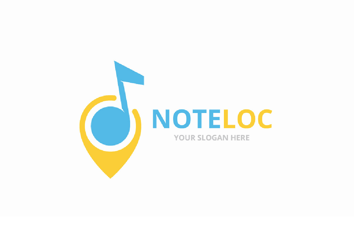 Vector note and map pointer logo, a Branding & Logo Template by GraphiShop