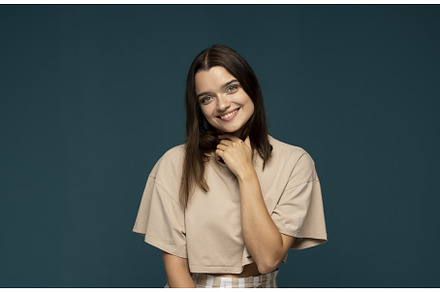 Portrait of happy, smiley and, a Person Photo by volodymyrshtun13795