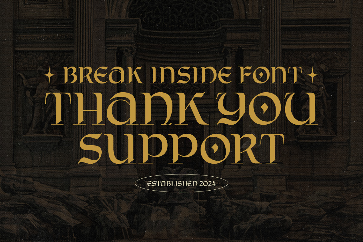Break Inside Display, a Serif Font by Letterhend Studio (Photo 9 of 9)