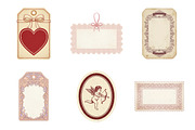 Vintage Valentine's Day Tag Printabl, an Illustration by SinaCreation (Thumbnail 2 of 5)