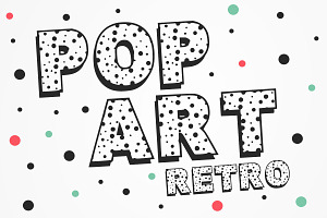 Pop Art Retro Font, a Handwritten Font by Fourteen Letter