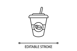 Iced Coffee Drink Linear Icon