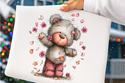 Whimsical Easter Teddy Bear Clipart, an Illustration by SinaCreation (Thumbnail 10 of 11)
