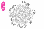 Flower Mandala: 5 Coloring Pages, a Poster Template by Michiru13 (Thumbnail 5 of 6)