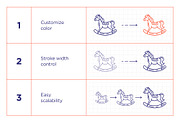 Interior Design Line Icon Set, an Outline Icon by iStar Design (Thumbnail 4 of 8)