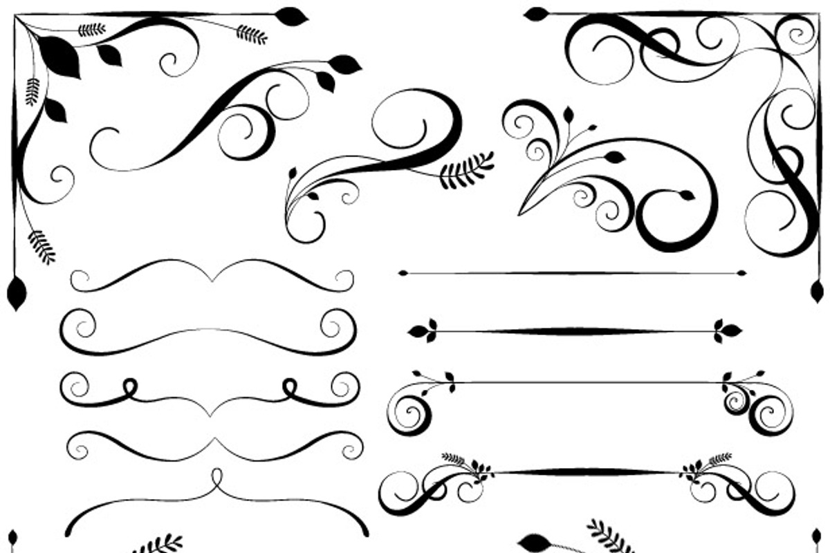 Swirly Flourish Brushes, a Brush Add-On by vandelay