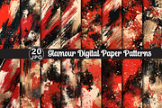 Glamour Digital Paper Patterns, a Pattern Graphic by Black Bird Studio (Thumbnail 1 of 5)
