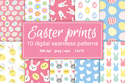 Easter patterns set, a Pattern Graphic by Swetsol (Thumbnail 1 of 9)