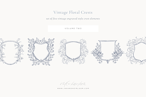 Vintage Floral Crest Set Vol. 2