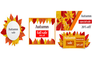 Autumn Sale Fall Banner Set