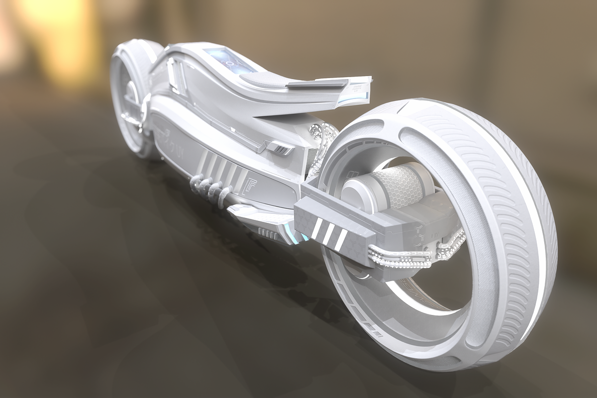 Sci-fi concept motorcycle, a Cars & Vehicle 3D Model by Snji | 3D Models (Photo 12 of 16)