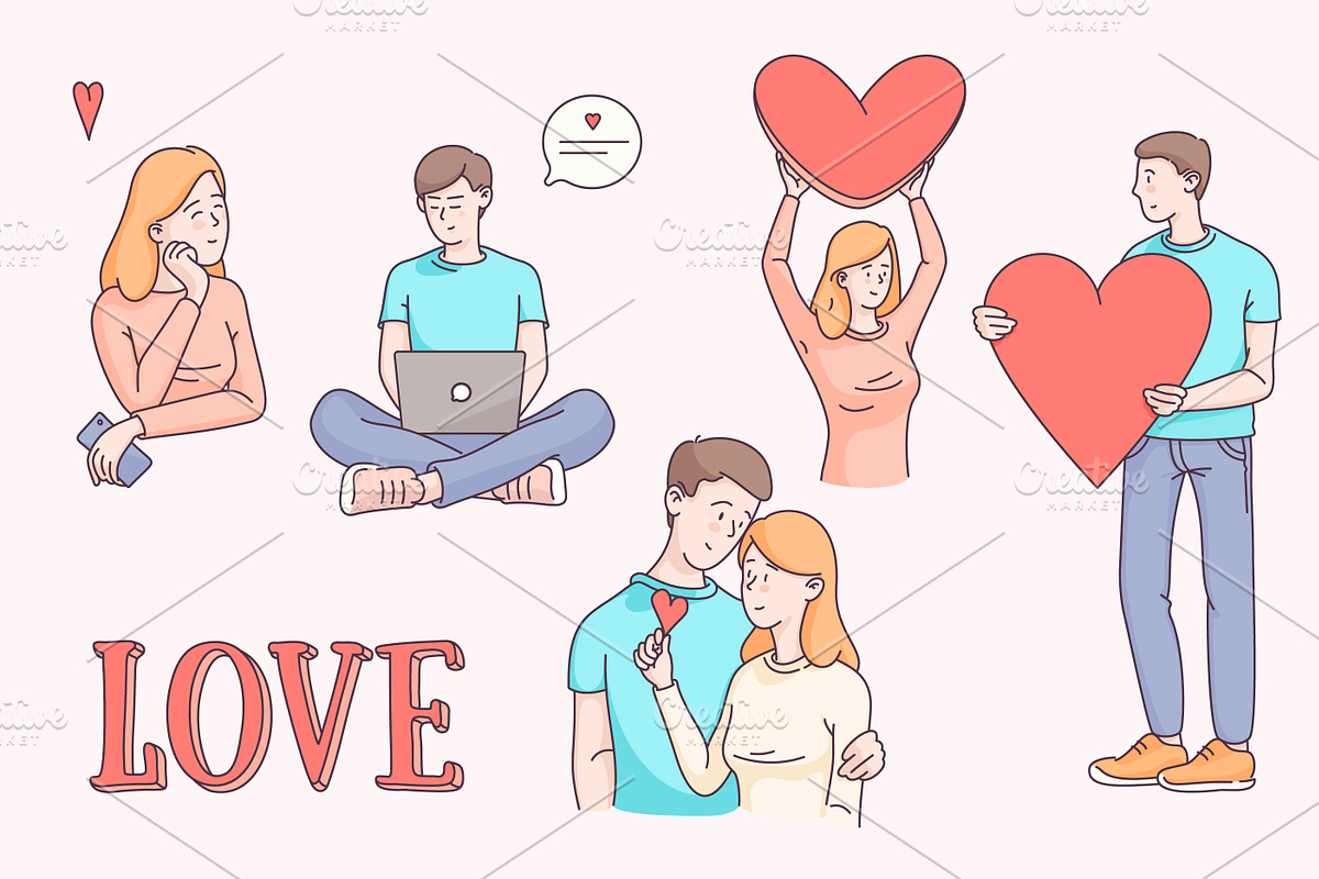 Valentines, Love Illustration, a Person Illustration by Nuburu (Photo 1 of 6)