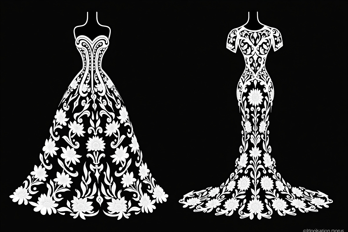 Wedding Dress Vector Pack, an Illustration by Gaye Art (Photo 17 of 21)