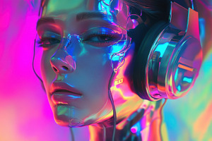 Vivid futuristic character, a Photo by Beautiful things