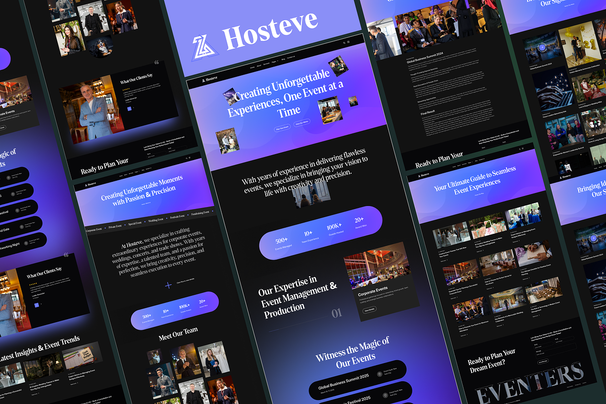 Hosteve - Event Website Template, a HTML Template by TNCFlow (Photo 2 of 5)