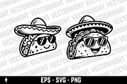 Cartoon mascot of a taco, a Food Illustration by Vectorhight (Thumbnail 3 of 5)