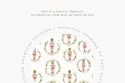 Nutcracker Christmas Wreath Seamless, a Pattern Graphic by Pati Charm Studio (Thumbnail 4 of 8)