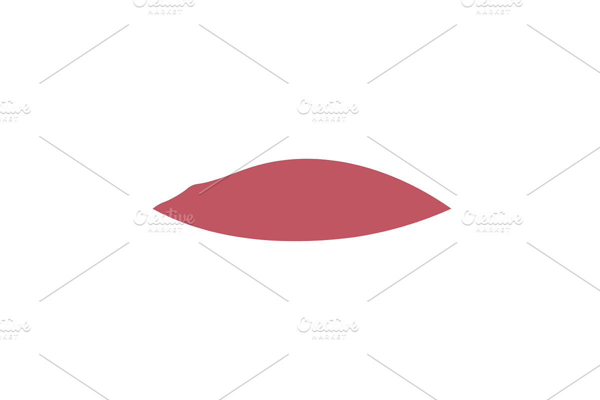 Single curved dusty rose lipstick, an Object Illustration by okskukuruza