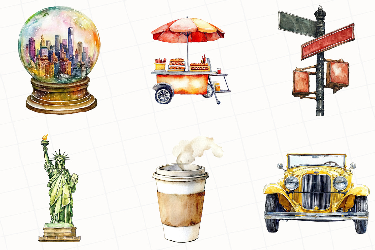 New York Tour Clipart, an Illustration by OK Design (Photo 3 of 5)