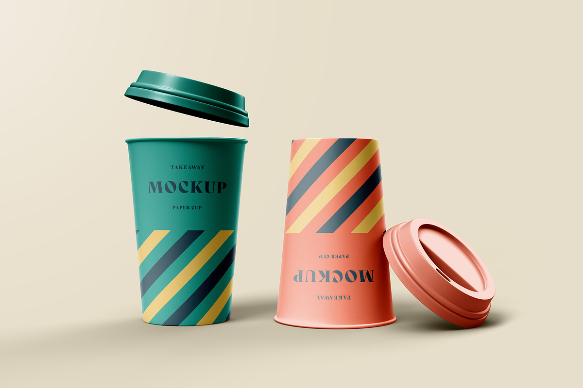 Take Away Paper Coffee Cup Mockups, a Cups & Container Mockup by dpi (Photo 13 of 24)