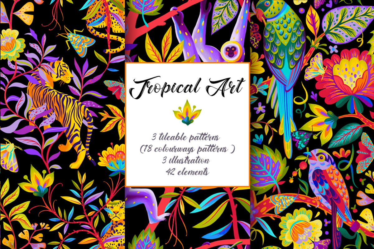 TROPICAL ART, a Pattern Graphic by GALAKAM (Photo 1 of 12)