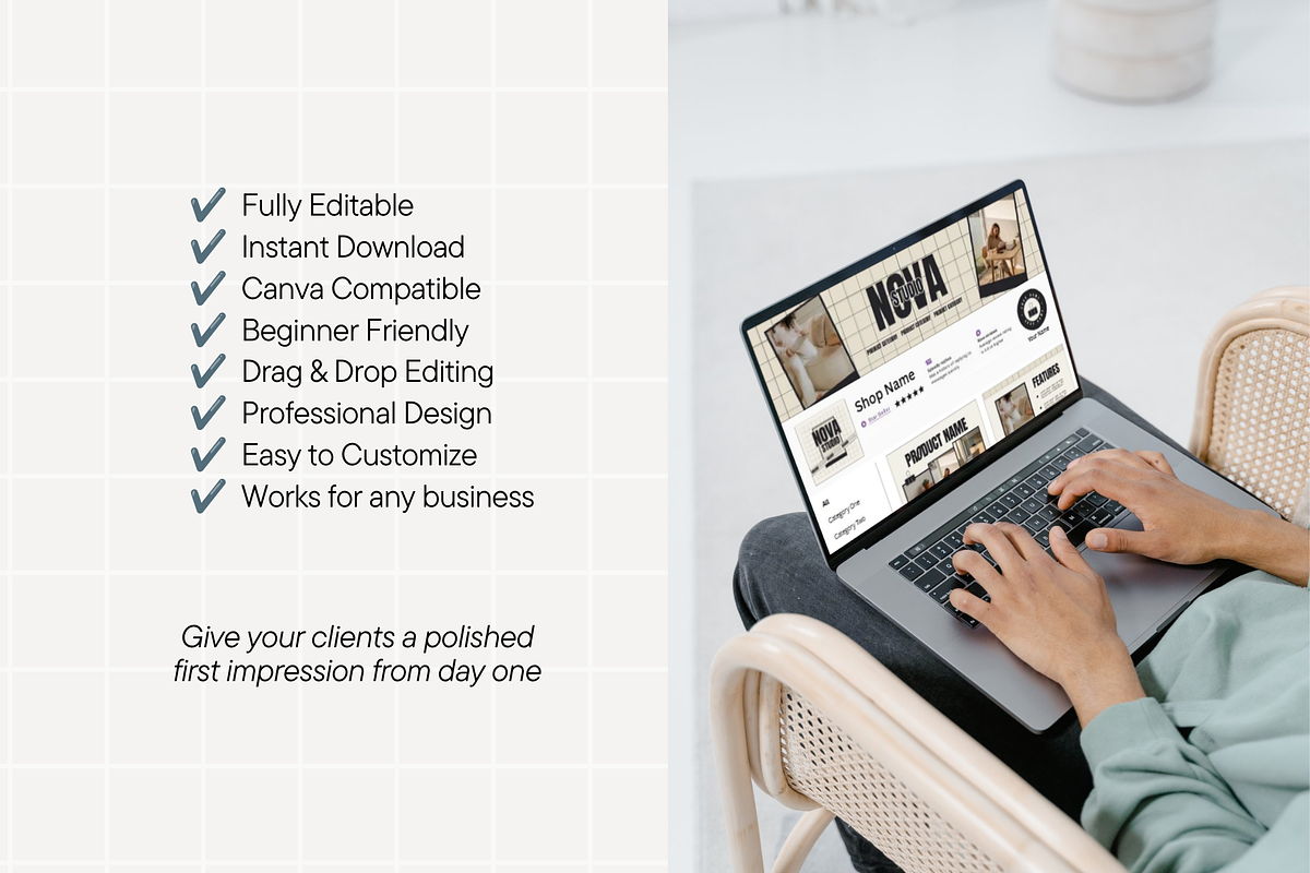 Modern Beige Etsy Shop Kit Template, a Branding & Logo Template by Anna Design Studio (Photo 8 of 8)