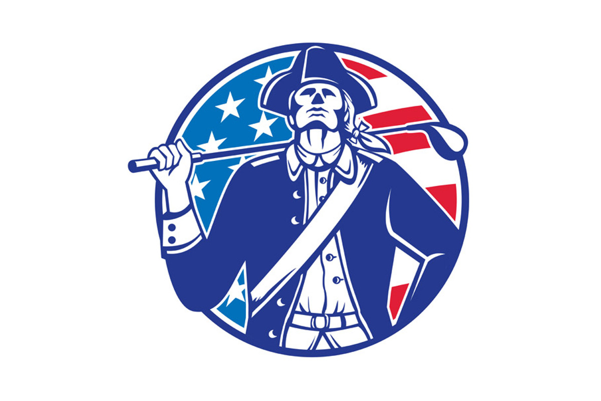 American Patriot Golfer Logo Retro, an Illustration by patrimonio (Photo 1 of 3)