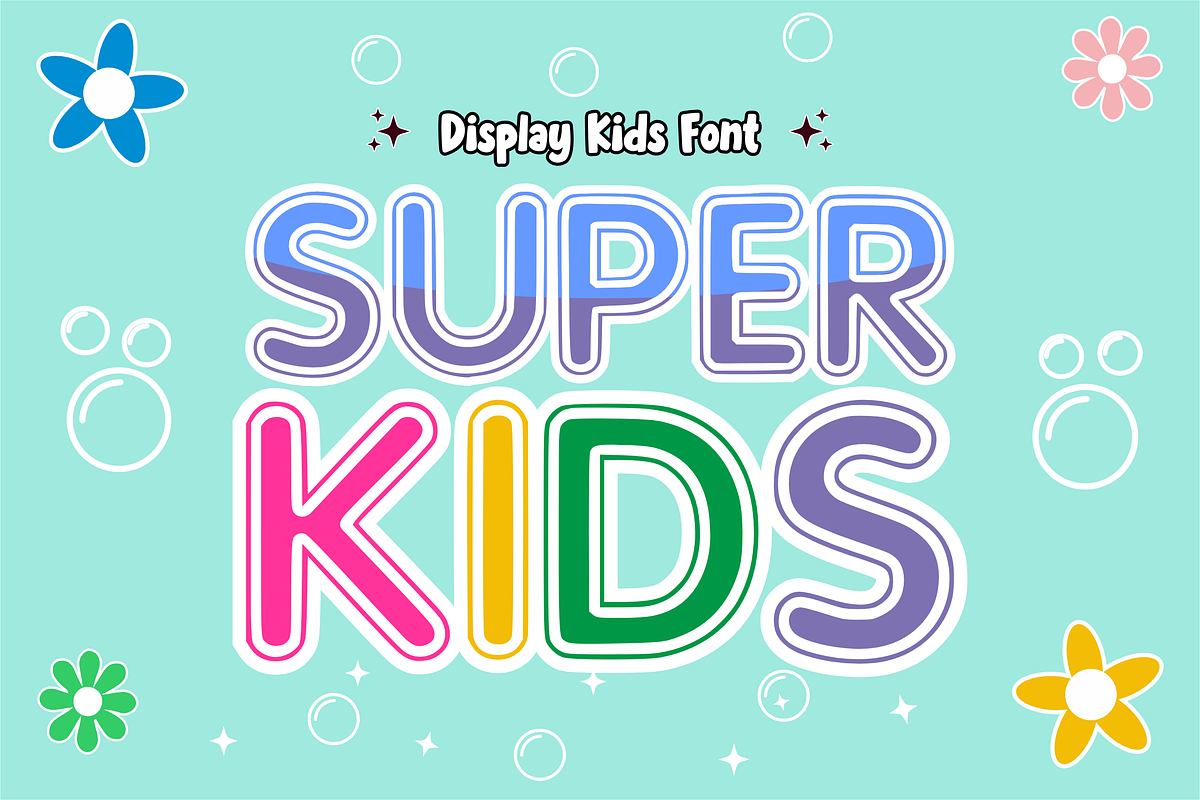 Simple Display - Display Font, a Font by KiddoGlyphs Studio (Photo 2 of 5)