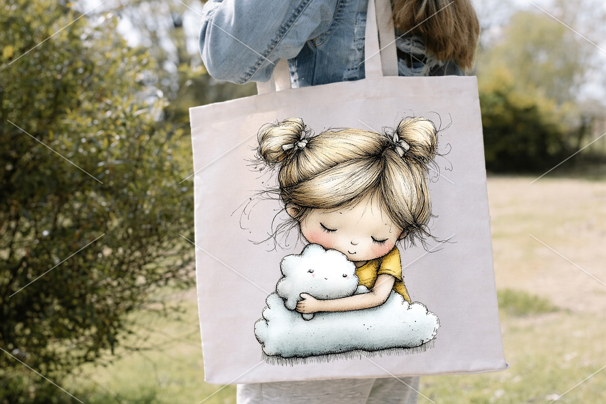 Whimsical Summer Girls Clipart PNG, a Seasonal Illustration by Canvas Craft (Photo 7 of 7)