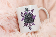 Dark Moody Gothic Flower Clipart, an Illustration by RobertsArt (Thumbnail 4 of 7)