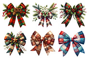 Christmas Patchwork Bow Clipart, an Illustration by Designworld (Thumbnail 2 of 5)