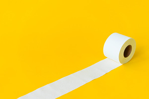 Toilet paper place for text featuring toilet paper, store, and pastel colors