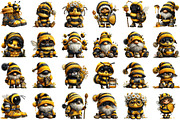 Cute Bee Gnome - Honey Bee Clipart, an Illustration by Sublimation Artist (Thumbnail 2 of 6)
