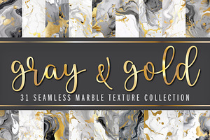 Grey, White and Gold Marble Texture