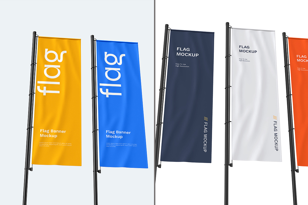 Feather Flag Mockup PSD Pack, an Advertising Mockup by graphypix (Photo 3 of 6)
