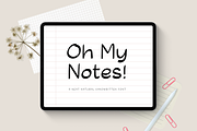 Oh, My Notes - Handwritten Note Font, a Script Font by MOCOSANS (Thumbnail 1 of 5)