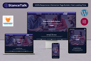 Podcast & Radio Station Template, a WordPress Template by HasnainDEV