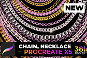 38! Chain, Necklace for PROCREATE X5, a Brush Add-On by Graphics Resources (Thumbnail 2 of 8)