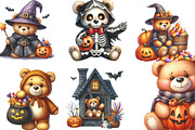 Halloween Teddy Bear Clipart, an Illustration by CraftArtStudio (Thumbnail 2 of 6)