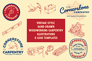 Carpentry Logo Templates + Art, a Branding & Logo Template by Wanderlust Heart Branding (Thumbnail 1 of 6)