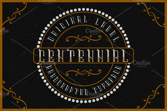 Centennial label font preview 8