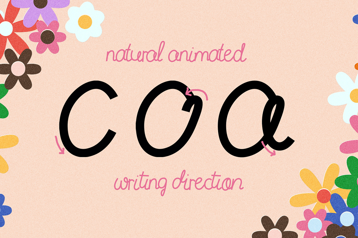 Animated Font - Heavenly Milo, a Script Font by ana & yvy (Photo 3 of 8)