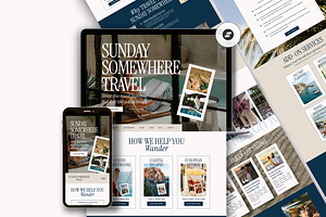 Luxury Travel Agency Showit Website