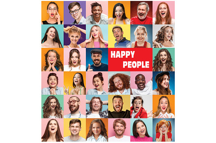 The collage of surprised people stock photo containing collage and woman, a Person Photo by Volodymyr Melnyk